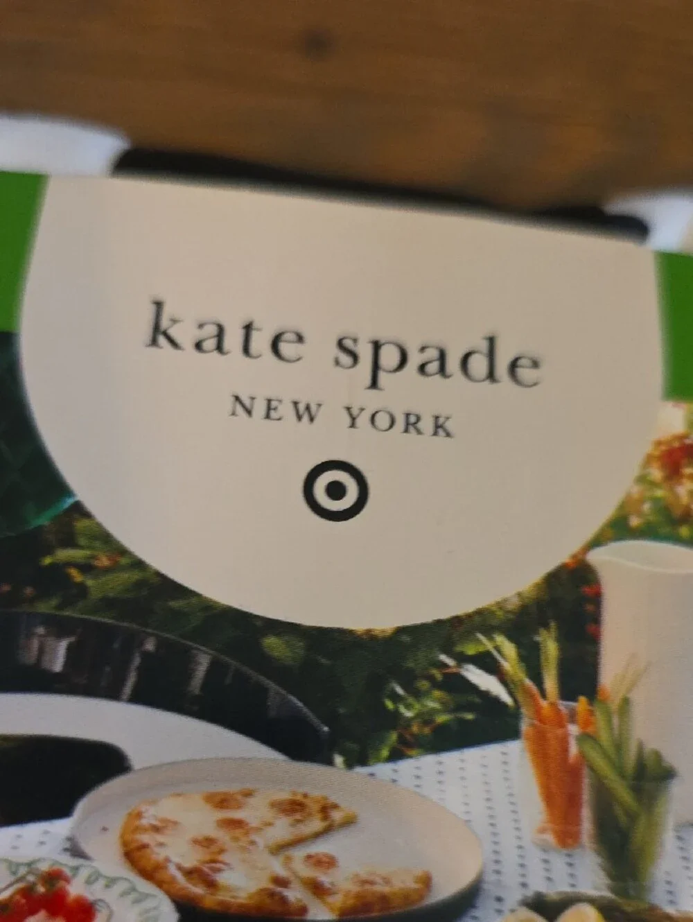 kate spade New York Cotton Rectangular White & Black Polka Dot Tablecloth -NEW